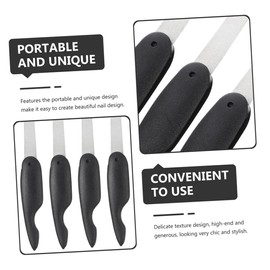 Housoutil 8pcs Metal Trim Nail File Set Fingernail Files Folding Nail File Strips Nail Care Tool