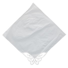 CTM - Pañuelo de encaje de mariposa para mujer, Blanco, Talla única