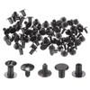 sourcing map 100set Round Flat Head Screws Buttons 5/16" Metal