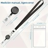 SUFFIC 3 Pcs Porta Gafete con cordón Y Carrete Retráctil,Portatarjetas