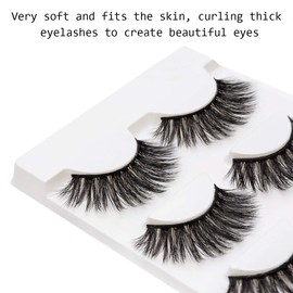 DYSILK 5 Pairs False Eyelashes 6D Natural Thickness Handmade Cross Fluffy Long False Eyelashes Reusable Gentle Extension Makeup Eyelashes