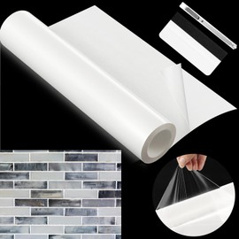 Innconee 12 x 300 Inch Adhesive Tile Mat Double Sided Tape Sheet 16 Sq ft Wide Large Adhesive Tile Setting Mat for Arts Crafts DIY Projects Wall Home Decoration