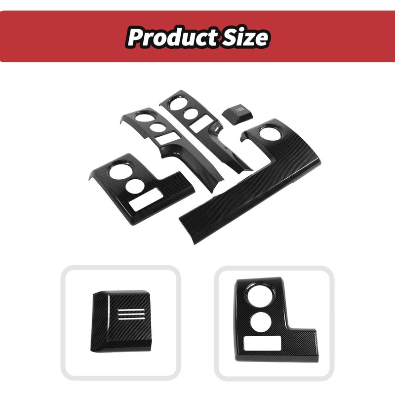 JeCar Carbon Fiber Interior Center Console Dashboard Panel Cover Trim