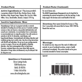 Silver Lining Herbs 23 Laminae Support - Natural Herbs Supporting Natural Temperature in Horse Feet and Legs - Herbal Supplement to Support Soft Tissues & Reduce Inflammation of Horse Foot - 1 lb Bag