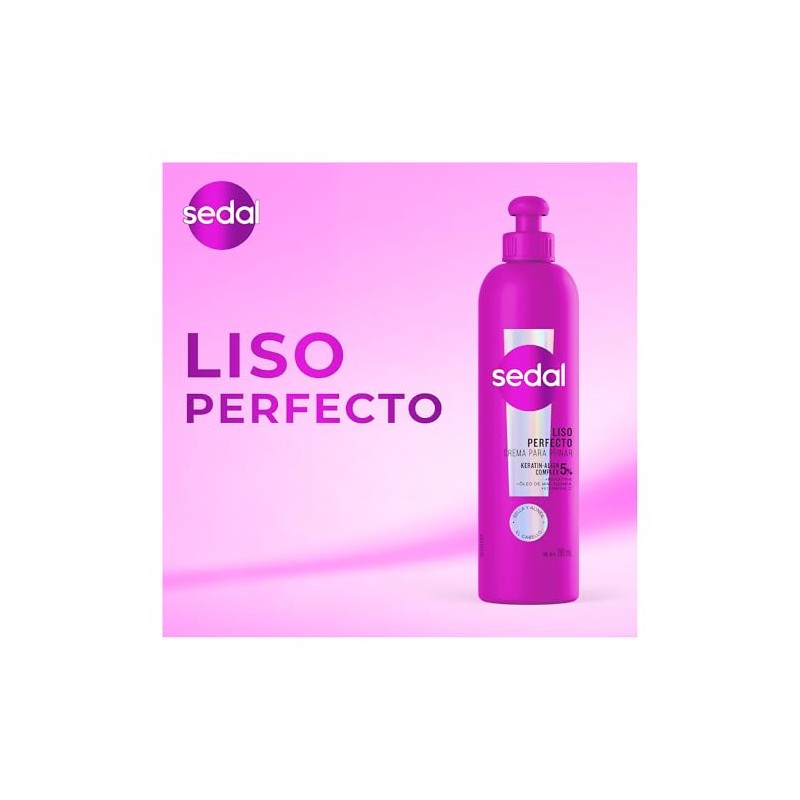 Sedal Crema Para Peinar Liso Perfecto, 300 Ml, Pack of