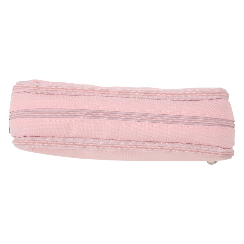 Pen Pencil Case 3 Compartments Canvas Portable Large Capacity Pencil