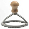 Eppicotispai 4-Inch by 2-Inch Aluminum Oval Ravioli Stamp with Beechwood