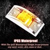 LiLoom 4 Pcs Trailer Side Marker Light, Chrome Armored 12