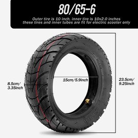 80/65-6 scooter tire City Road，10 Inch 255x80 10x3.0 Replacement Thickened Pneumatic Tyres 80/65-6 for Electric Scooter E-Bike Tires Inner Tubes for Motorcycle