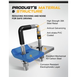 RETRUE RETRUE Anti Rattle Hitch Tightener 1.25"-2", Rubber Coated Hitch Stabilizer for Trailer Accessories, Anti Rattle Clamp Reduce Movement on Ball Mount Tray Cargo Carrier Bike Rack, Black & Blue