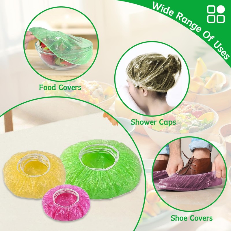 Elastic Food Storage Bags Set, 60 Pieces, Reusable Food Covers,