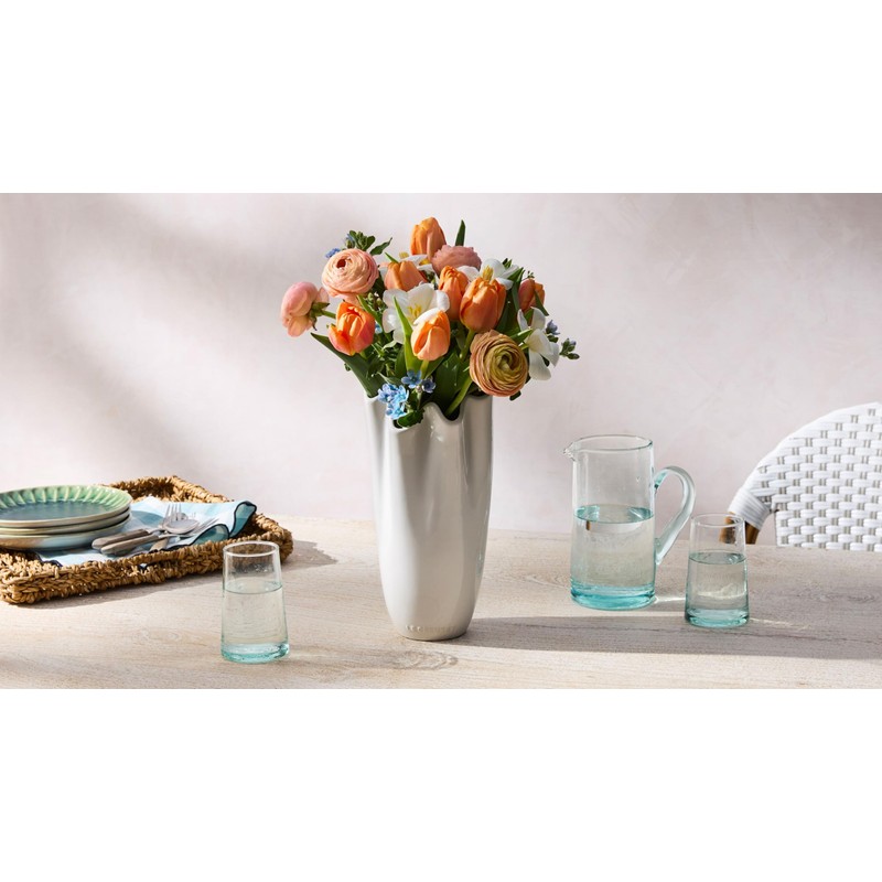 Le Creuset Stoneware Iris Vase, 12", Peche