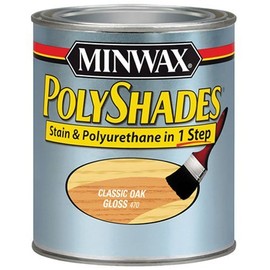 Minwax 214704444 PolyShades - Stain & Polyurethane in 1 Step, 1/2 pint, Classic Oak, Gloss