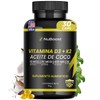 NuBoost Vitamina D3 + K2 con Aceite de Coco -