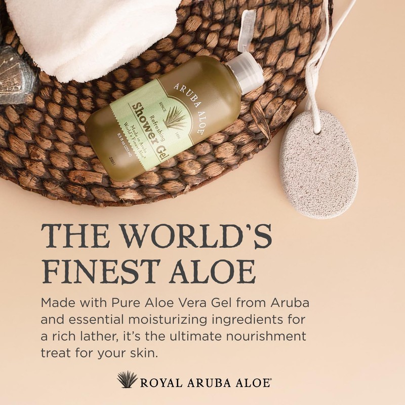 Aruba Aloe Refreshing Shower Gel - Gentle Cleansing, Soap-free, Hydrating