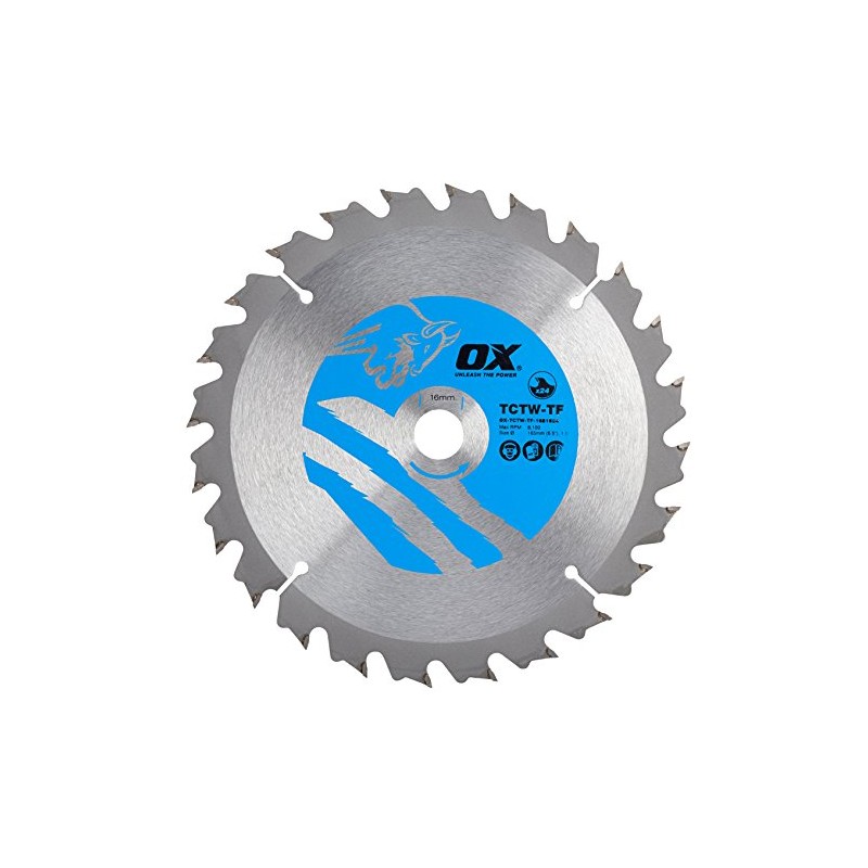 OX Wood Cutting Thin Kerf Circular Saw Blade 165/16mm, 24