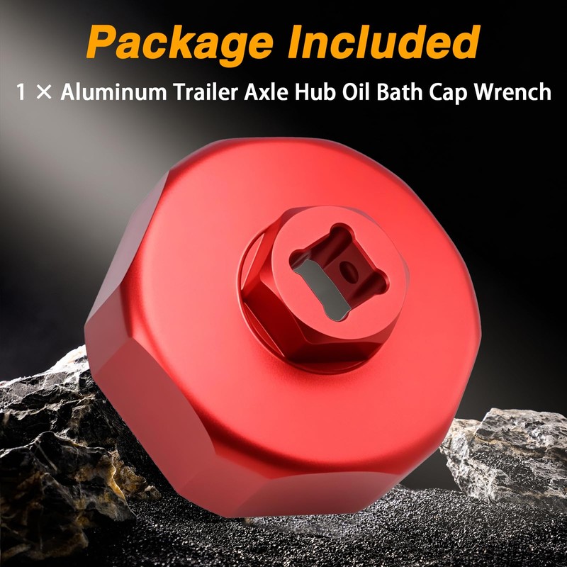 KPALAG Aluminum Trailer Axle Hub Oil Bath Cap Wrench Compatible