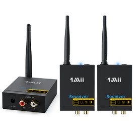 1Mii Transmitter for Bluetooth TV Bluetooth Receiver Audio Wireless Transmitter Receiver Transmitter Receiver 3 in 1 Set No Delay 100m Long Distance 2.4G Transmitting RCA HD Sound Quality Blowing