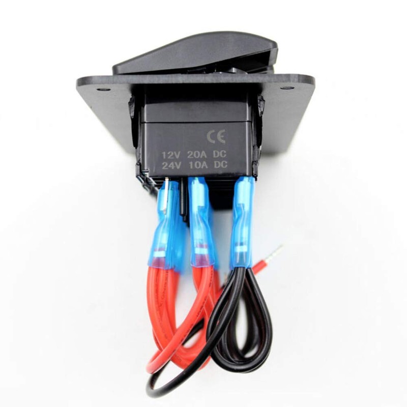 ELING Universal LED Backlight 8 Gang Rocker Switch Panel for