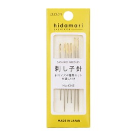 paixisi Hidamari Sashiko Needles Set 6 Silver Needles 4 Lengths Larger Eye Threading