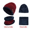 CheChury Kids Knitted Beanie Hat Circle Scarf and Gloves Set
