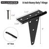 HILLMASTER 8 Inch T-Strap Heavy Duty Shed Door Hinges Gate