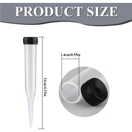 GNAUMORE Plastic Flower Tubes, Test Tubes for Flowers, Transparent, Flower Water Tubes, Reusable Test Tubes for Flowers, Durable for Flower Arrangements for Flowers, Plants, Pack of 20