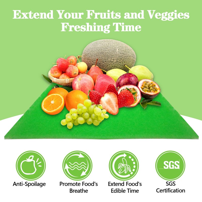 MAXTBEE 8 Pcs Refrigerator Drawer Liners for Fruit and Vegetables