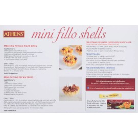 Athens Mini Fillo Shells Pack of 3 Crispy Phyllo Dough 19 Ounces Perfect for ...