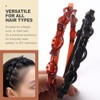 2 Pack Double Layer Headband with Mini Clips for Women