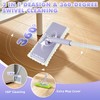 Hands Free Flat Mop with 63" Long Handle, Clamp Mop,Click