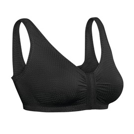 Dream Products Comfort Sleep Bra, Front Closure, Black, Size 36