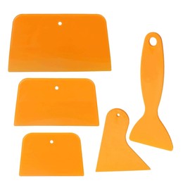 5PCS Filler Spreader Plastic Car Body Filler for Bodywork Tool Orange Body Filler Spreaders 5 Sizes Reusable Car Filler Tool for Bodywork Kit Glass Film Scrapers Car for Car Body Maintenance and Paint
