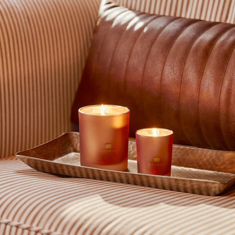 Thymes Pumpkin Laurel Votive Candle - Scented Candle for Home