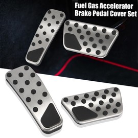 MACHSWON Car Brake Pedal Pad Gas Accelerator Pedal Cover Set Replace for Dodge Challenger 2009-2018 for Chrysler 300 2009-2019 for Charger 2009-2019 Silver
