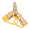 Y Splitter Natural Gas Quick Connect Adapter for Grills Generators