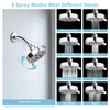 OFFO Fixed Shower Head, 9 Modes 5 inch Waterfall Shower