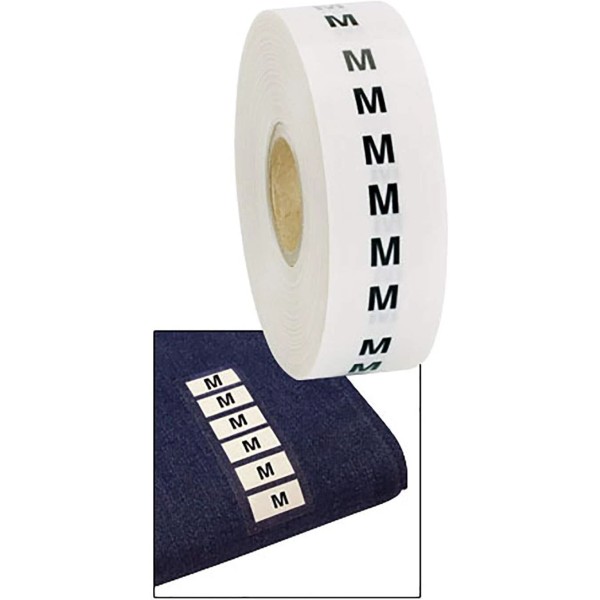 500 Wrap Around Clothing Size Labels Size Medium M 1''