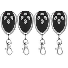 Kingdder 4 Pcs 4 Channels Gate Opener Remote Compatible with Aleko LM123 433.92mhz Garage Door Remote Control Transmitter with Keychain for a Variety of Doors, Easy Programming