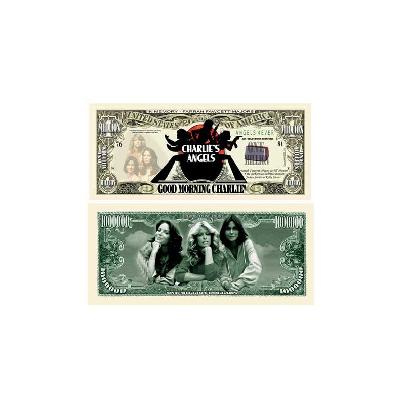 Charlies Angels Million Dollar Bill with Bill Protector - Best