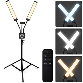 Esthetician Light with Tripod Stand and Phone Holder, Floor Lamp, Lash Lamp for Eyelash Extensions, [Upgrade] Touch Switch Lash Light for Makeup, Tattoo, Photography, Selfie, Video Recording（Black）