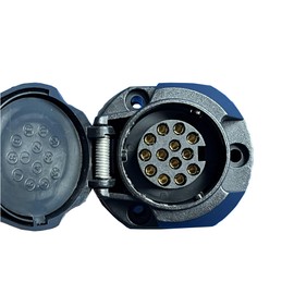 JVJ 13-Pin Trailer Socket 13-Pin 12V with Waterproof Rubber Pad for Truck Car Towing Hitch 13-Pin Trailer Socket