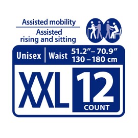 Refré Pull-On Pants Maximum - Unisex Protective Underwear - Breathable Disposable Incontinence Briefs - Ultra Absorbent & Leak Proof Adult Diapers with Stretch Waist - XX Large (51.2"-70.9") - 12 Ct