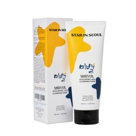 [STAR IN SEOUL] MIBYUL Hyaluronsäure-Reinigungsschaum,150 ml, feuchtigkeitsspendende Reinigung, empfohlen für trockene und empfindliche Haut, Koreanische Hautpflege Reinigungsmittel.