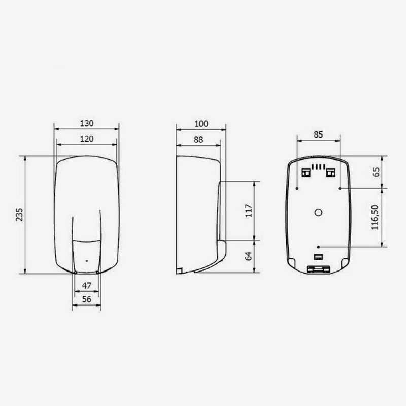Jofel Aitana Abs Soap Dispenser Matte, Dull Black