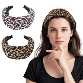 EXIPSAT Women's Wide Headband Leo Headband, Fashionable Leopard Pattern Hair Accessory for Women