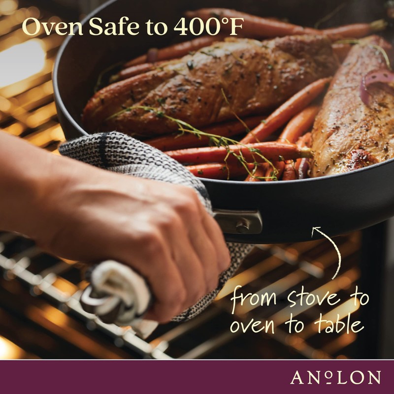 Anolon Advanced Home Hard-Anodized Nonstick Skillets (2 Piece Set- 10.25-Inch
