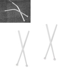 2Pairs Eyeglass End Tips Silicone Ear Sock Pieces Tube Sleeve Eyewear Tip Retainers Comfortable Replacement for Thin Metal Glasses Legs