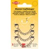 Kleiber Sew On Metal Coat Hangers, Set of 3, Silver,