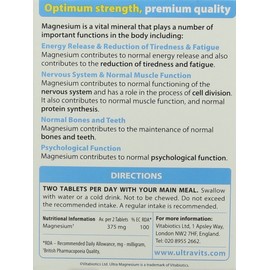 Vitabiotics Ultra Magnesium Tablets, Pack of 60